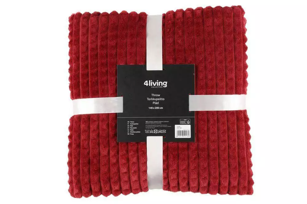 4Living Comfy Torkkupeitto Viininpunainen 140x200 Cm - Image 5
