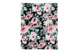 4Living Torkkupeitto Flora 127x152 Cm Musta