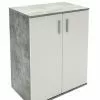 Albi 1 Kaappi Betoni/valkoinen