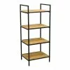 Bambu Hyllykkö 4-hyllyllä Musta