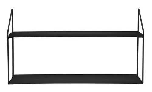 Day Seinähylly Musta 2-hyllyllä - Image 2