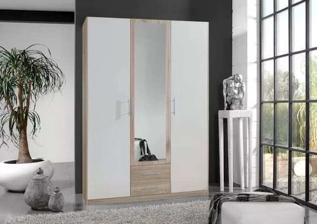 Floora 484 Vaatekaappi Duntetammi/valkoinen