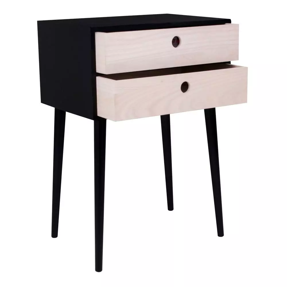 House Nordic Rimini Yöpöytä Musta/luonnonväri - Image 2