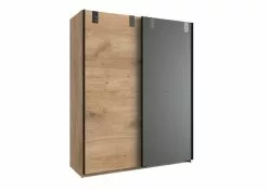 Industrial Vaatekaappi Liukuovilla öljytty Tammi