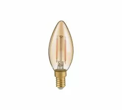 Lamppu LED E14 Filament Kynttiläkupu 2W 225 Lm 2700K Ruskea 3-pack