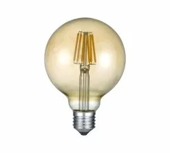 Lamppu LED E27 Filament Globe 6W 660lm 2700K Ruskea