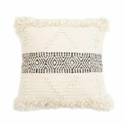 Mattokymppi Lumo Koristetyyny Luonnonvalkoinen/harmaa Raita