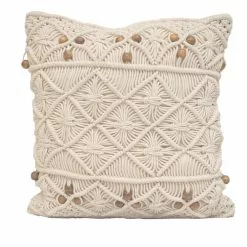 Mattokymppi Makrame Koristetyyny 24 Luonnonvalkoinen