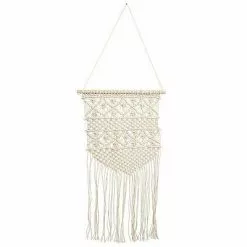 Mattokymppi Makrame Seinävaate Luonnonvalkoinen 40x80cm