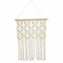 Mattokymppi Makrame Seinävaate Luonnonvalkoinen 50x70cm