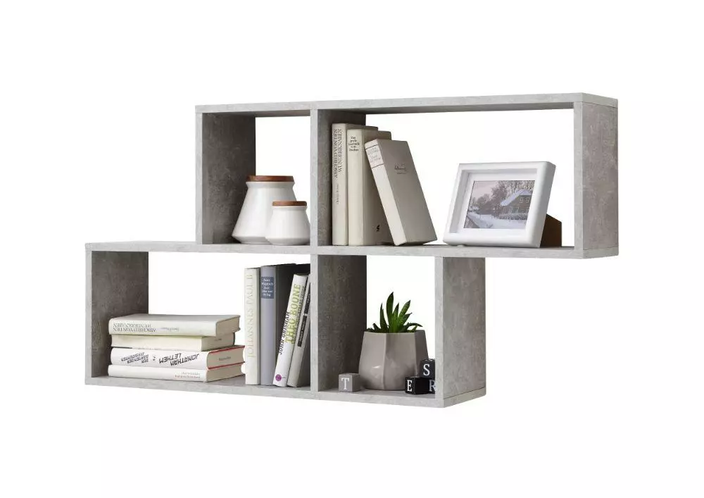 Nora Seinähylly Betoni/valkoinen
