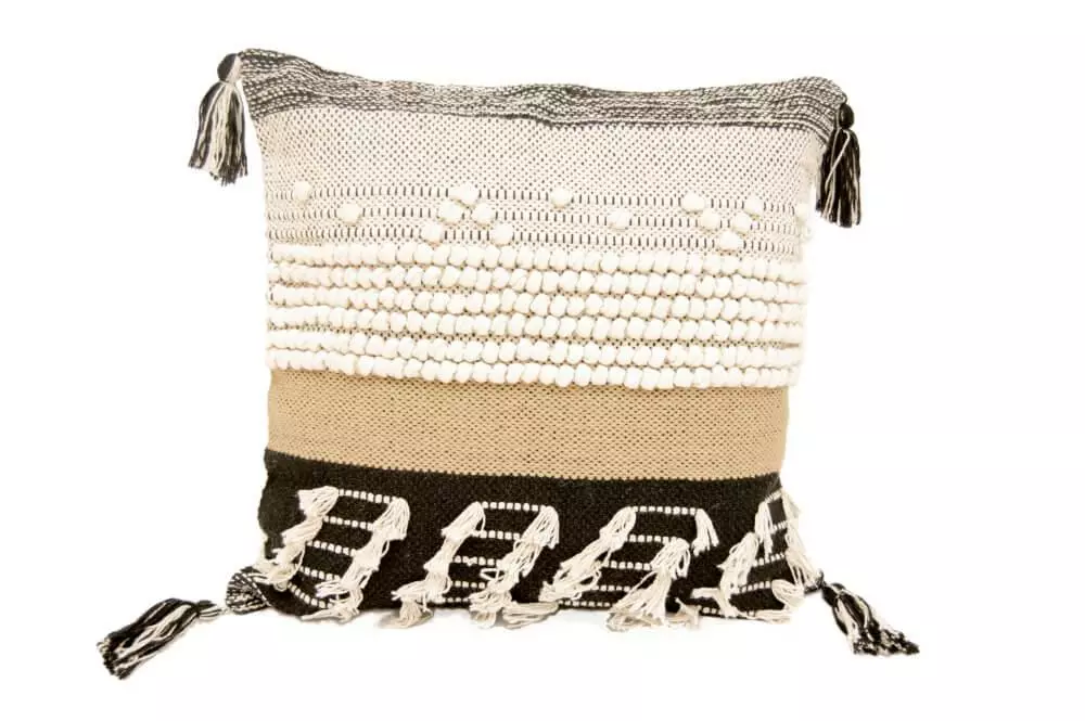 Mattokymppi Sävel Koristetyyny Musta/tupsu