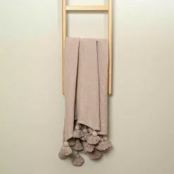 Mattokymppi Sävel Torkkupeitto Beige/tupsu 125x150cm