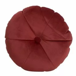 Svanefors Pyöreä Anthonia Samettityyny 40 Cm Viininpunainen